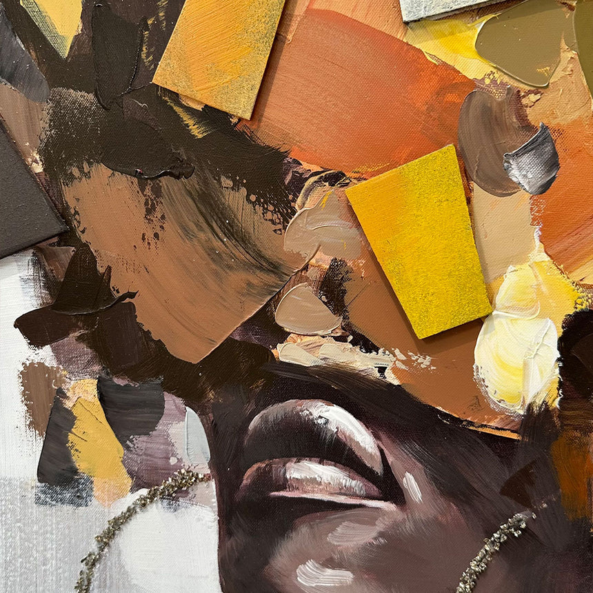 Håndlavet maleri - Wooden hair - Incado