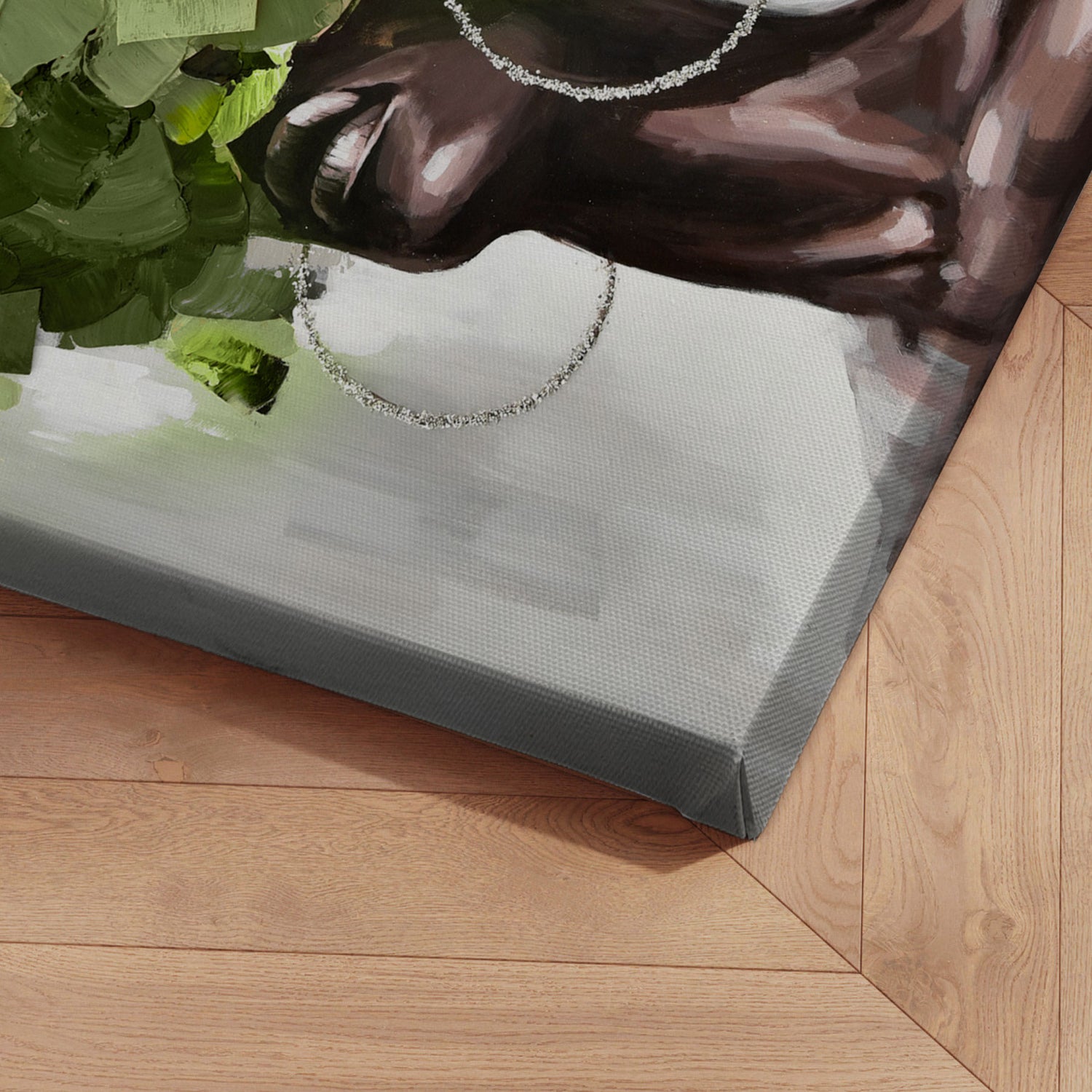 Håndlavet maleri - Wooden Hair Green - Incado