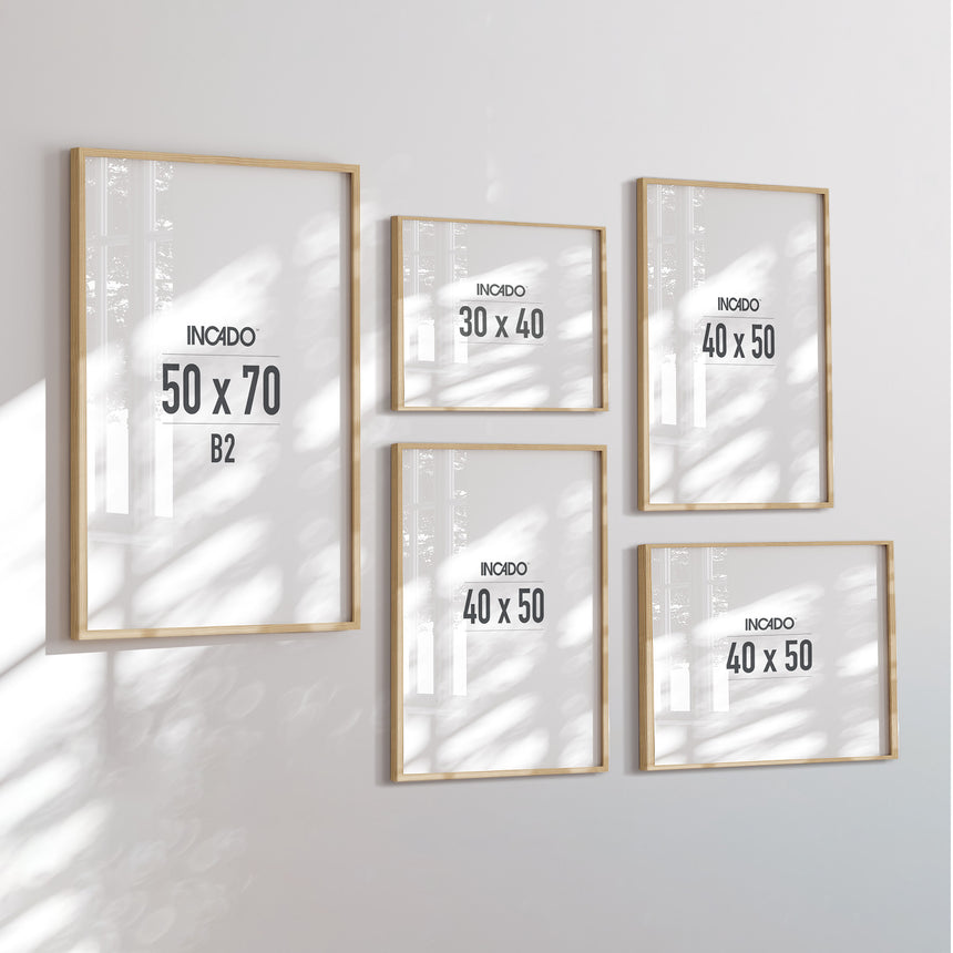 Billedvæg m. rammer og plakater - Flow - Incado