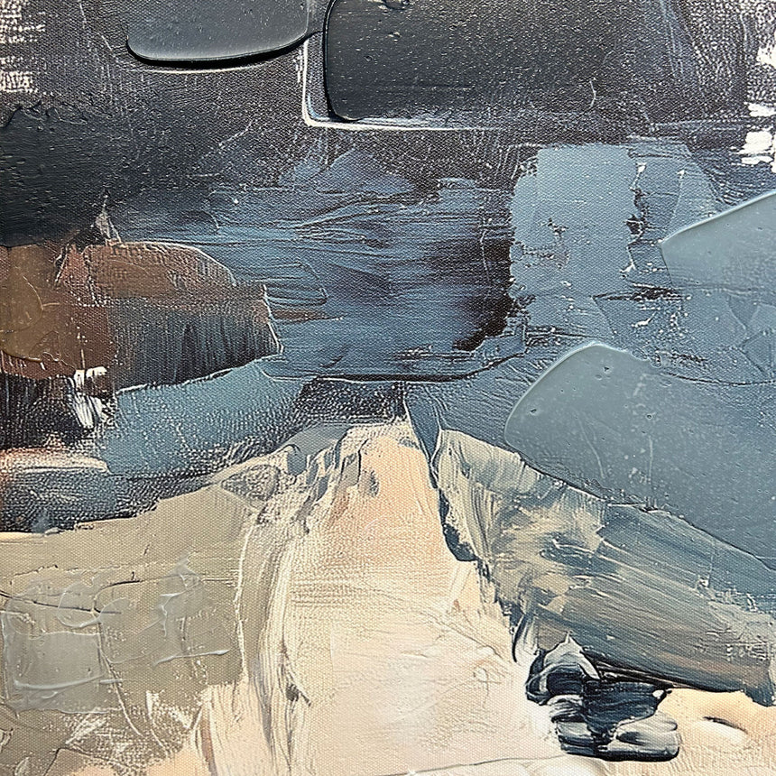 Håndlavet maleri med sort ramme - Silence of Color - Mixed media