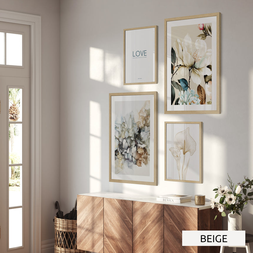 Billedvæg m. rammer og plakater - Harmony - Incado