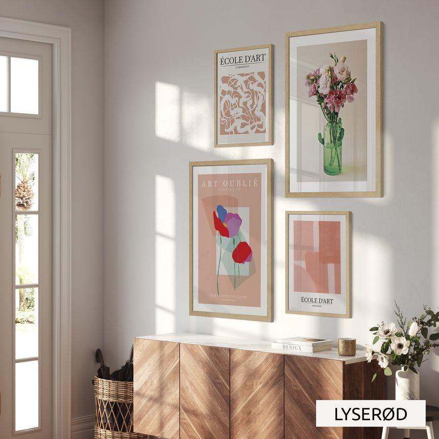 Billedvæg m. rammer og plakater - Harmony - Incado