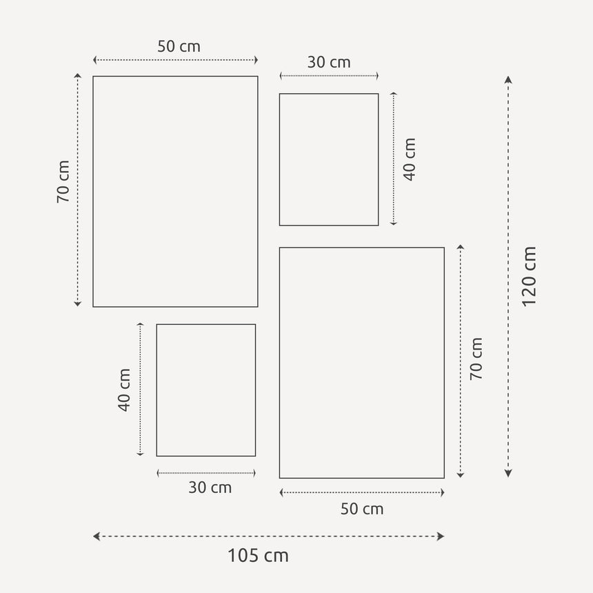 Billedvæg m. rammer og plakater - Harmony - Incado