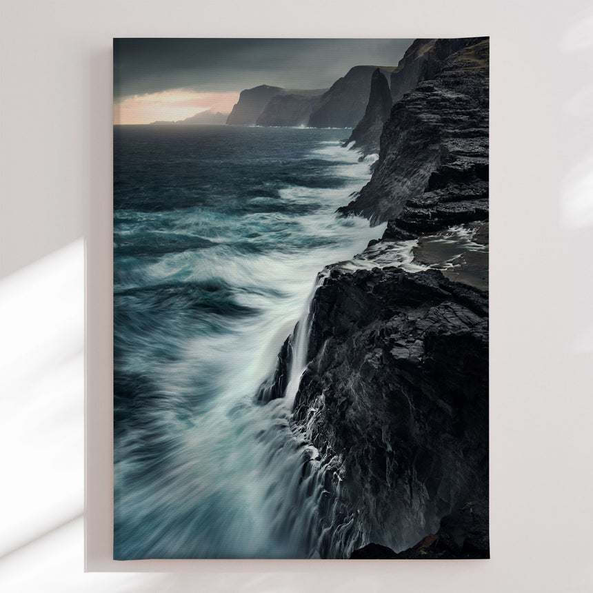 Lærredstryk - Bøsdalarfossur - Mads Iversen