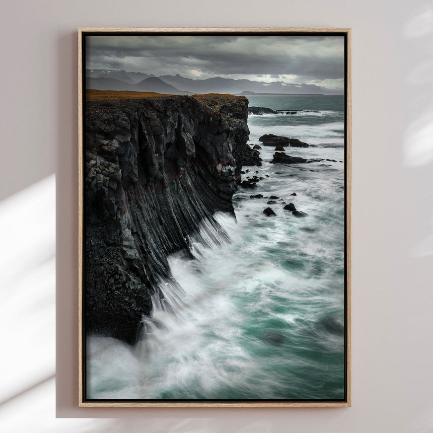 Lærredstryk - Arnarstapi Cliffs - Mads Iversen