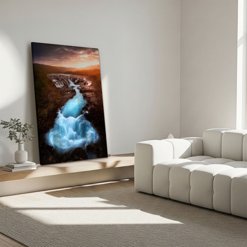 Lærredstryk - Bruarfoss - Mads Iversen