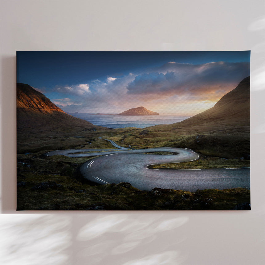 Lærredstryk - Nordradalur Sunset - Mads Iversen