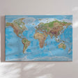 Verdenskort - Clarity - Lærredstryk - Incado