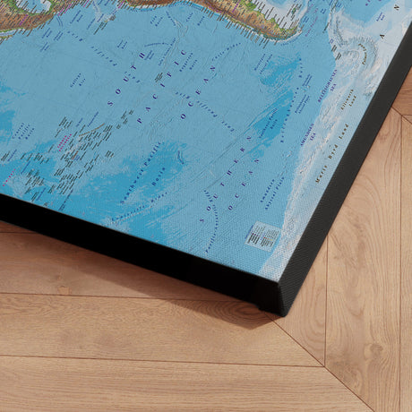 Verdenskort - Clarity - Lærredstryk - Incado