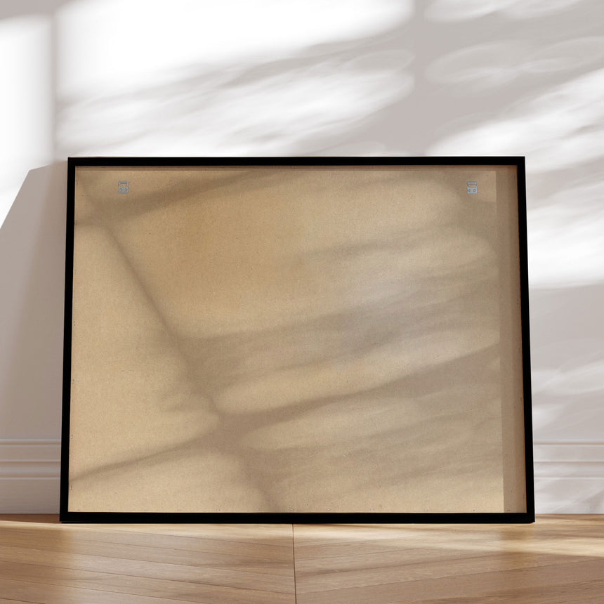 Verdenskort i sort ramme - Clarity - Plakat - Incado