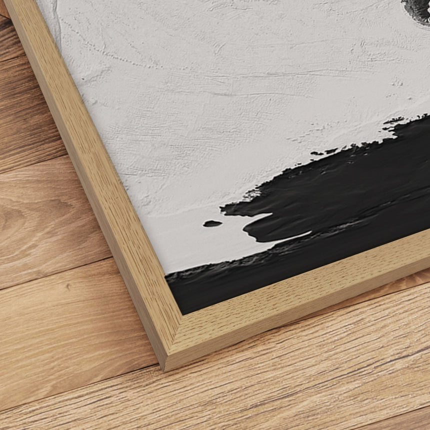 Verdenskort i egetræsramme - Grey Current - Plakat - Incado