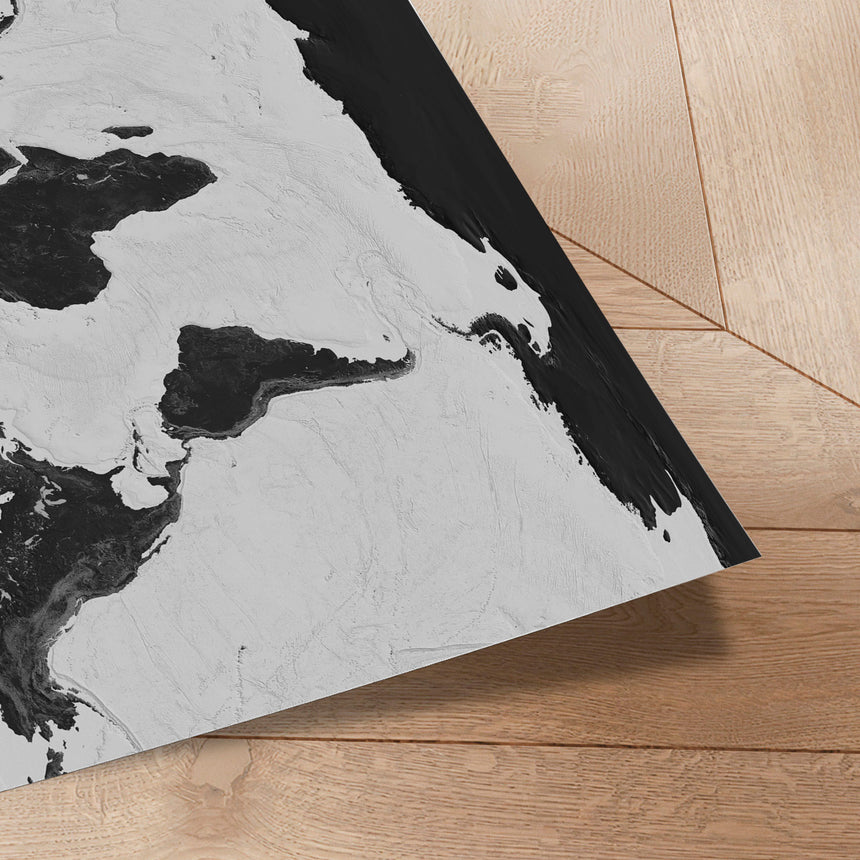 Verdenskort - Grey Current - Plakat - Incado