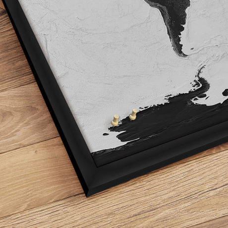 Verdenskort med sort ramme - Grey Current - Opslagstavle - Incado