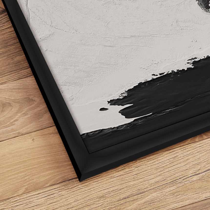 Verdenskort i sort ramme - Grey Current - Plakat - Incado