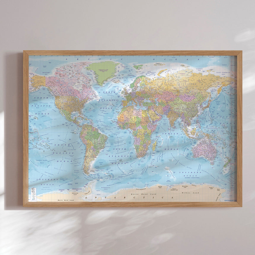 Verdenskort - Political - Plakat - Incado