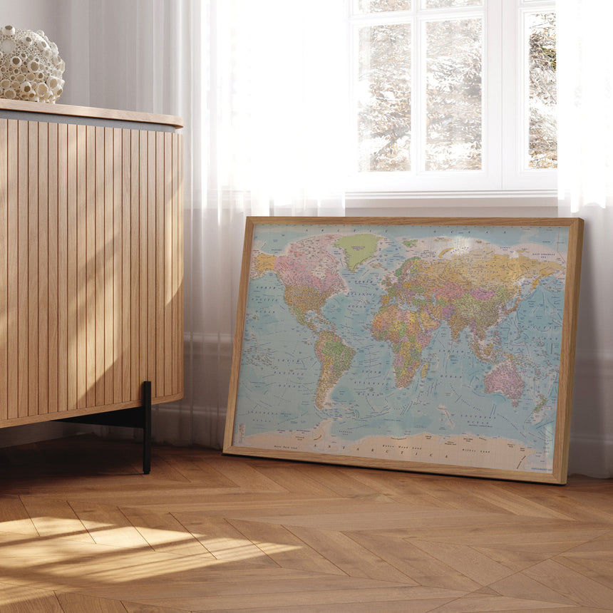 Verdenskort - Political - Plakat - Incado