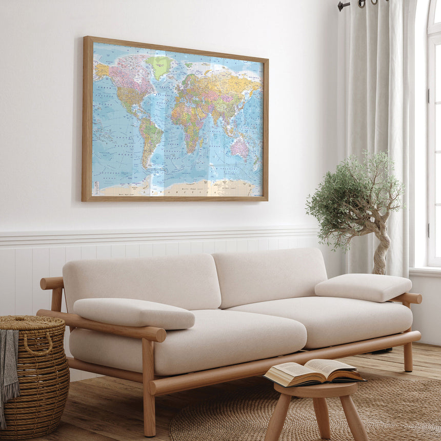 Verdenskort - Political - Plakat - Incado