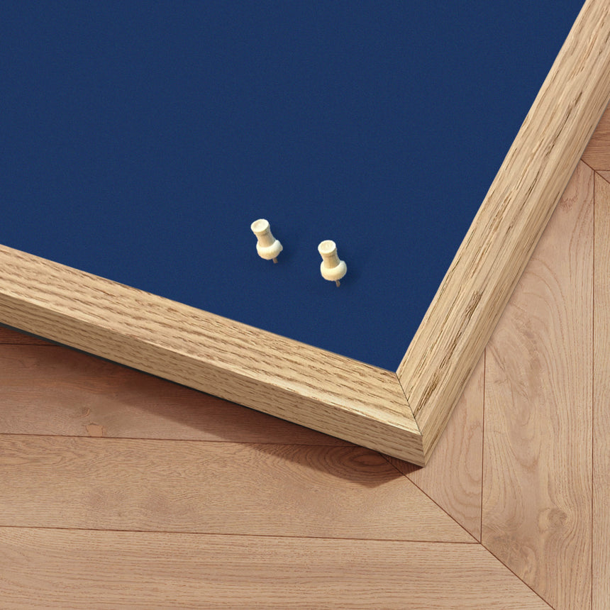 Opslagstavle med egetræsramme - Dark Blue - Incado