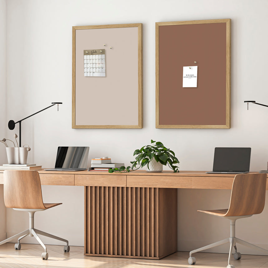 Opslagstavle med egetræsramme - Desert Sage - Incado