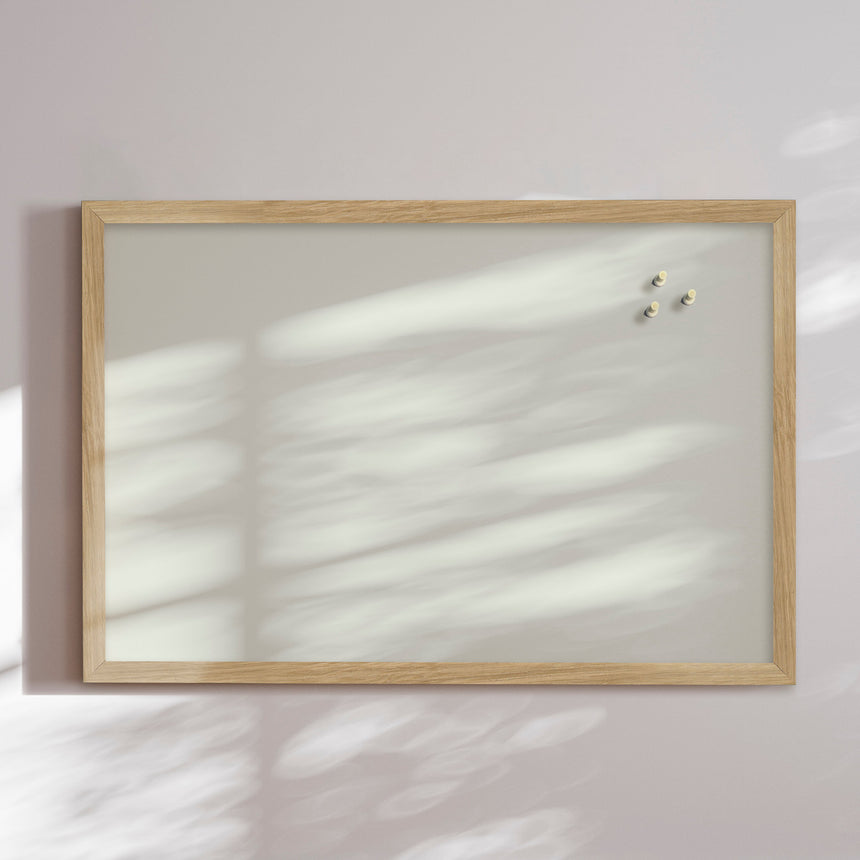 Opslagstavle med egetræsramme - Misty Mint - Incado