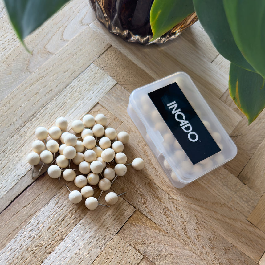 Rund tegnestift i træ - 50 stk - Incado