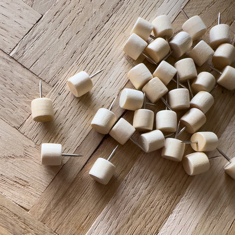 Cylinder tegnestift i træ - 50 stk - Incado