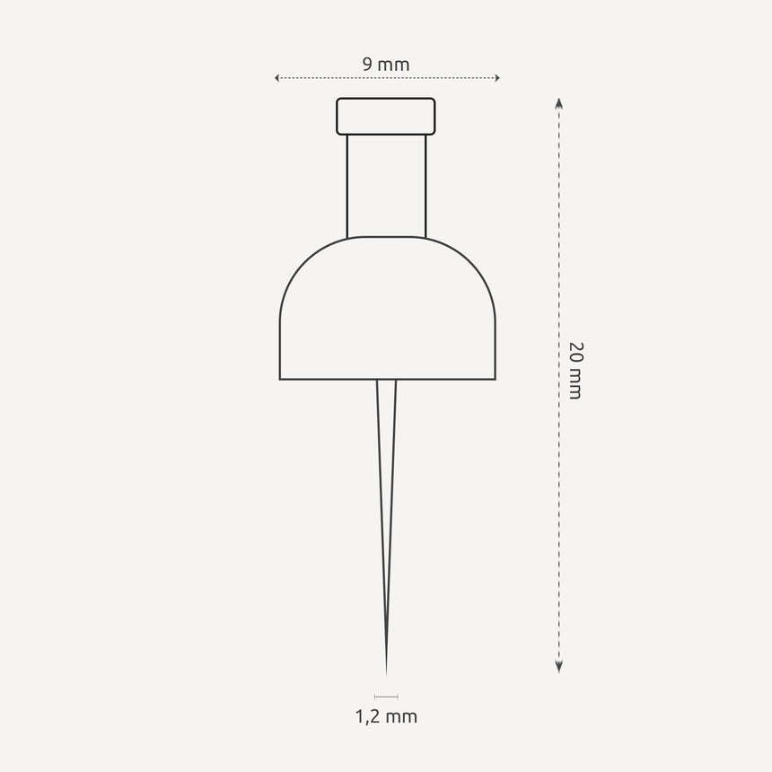 Klassisk tegnestift i træ - 50 stk - Incado