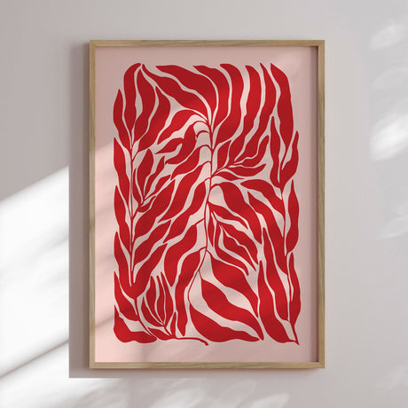 Plakat - Red Leaf Harmony - Elena Ristova - Incado