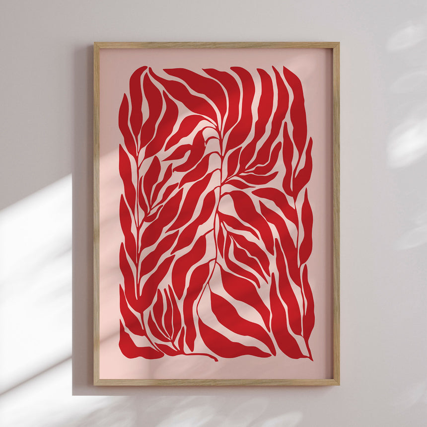 Plakat - Red Leaf Harmony - Elena Ristova - Incado