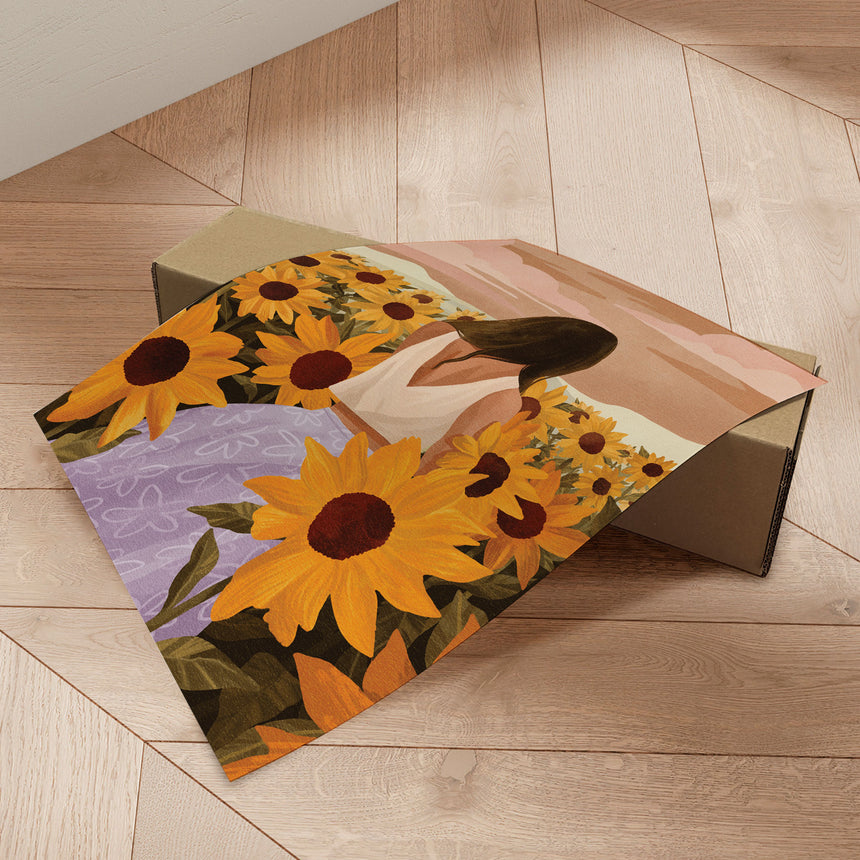 Plakat - Sunflower Solitude - Goed Blauw - Incado