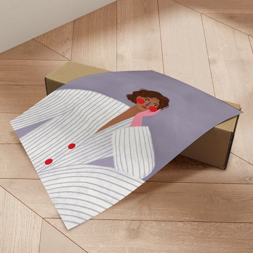 Plakat - The Woman With the Pink Glove - Bea Müller - Incado