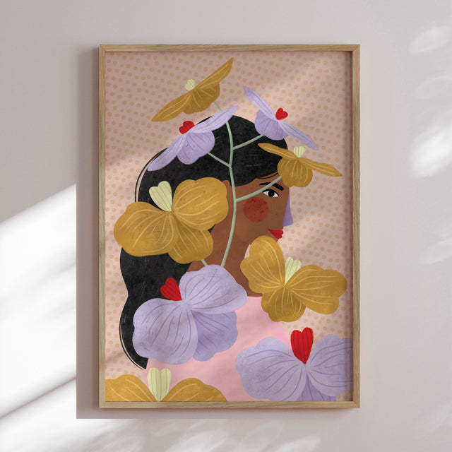 Plakat - Hidden Behind Yellow Purple Flowers - Bea Müller - Incado