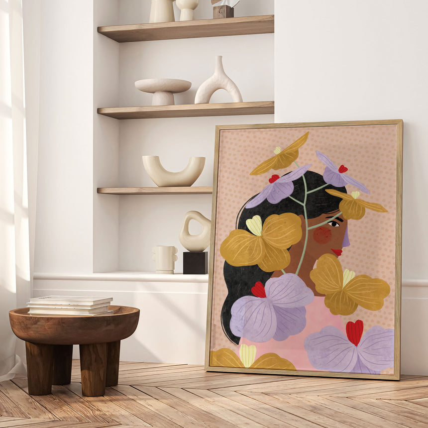 Plakat - Hidden Behind Yellow Purple Flowers - Bea Müller - Incado