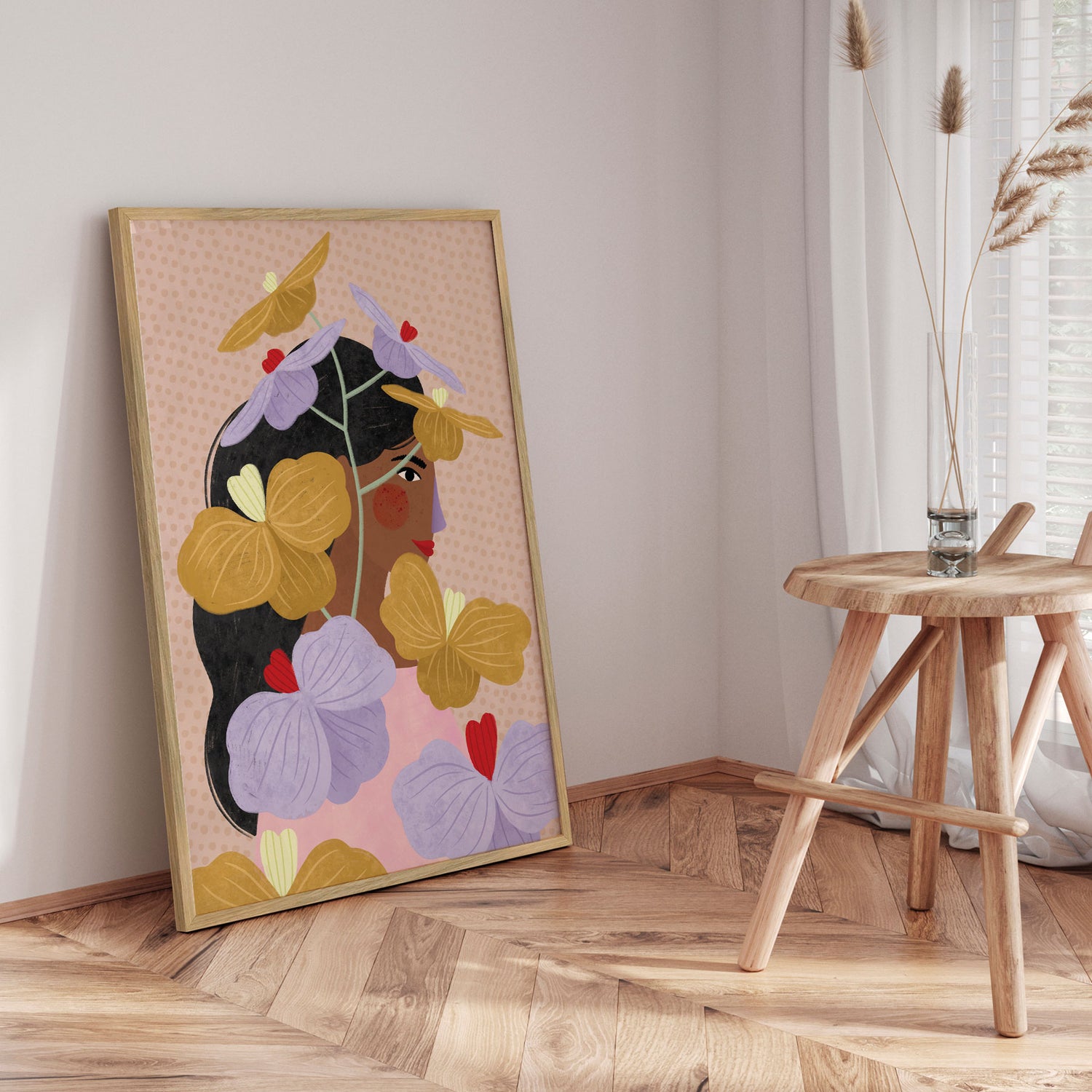 Plakat - Hidden Behind Yellow Purple Flowers - Bea Müller - Incado