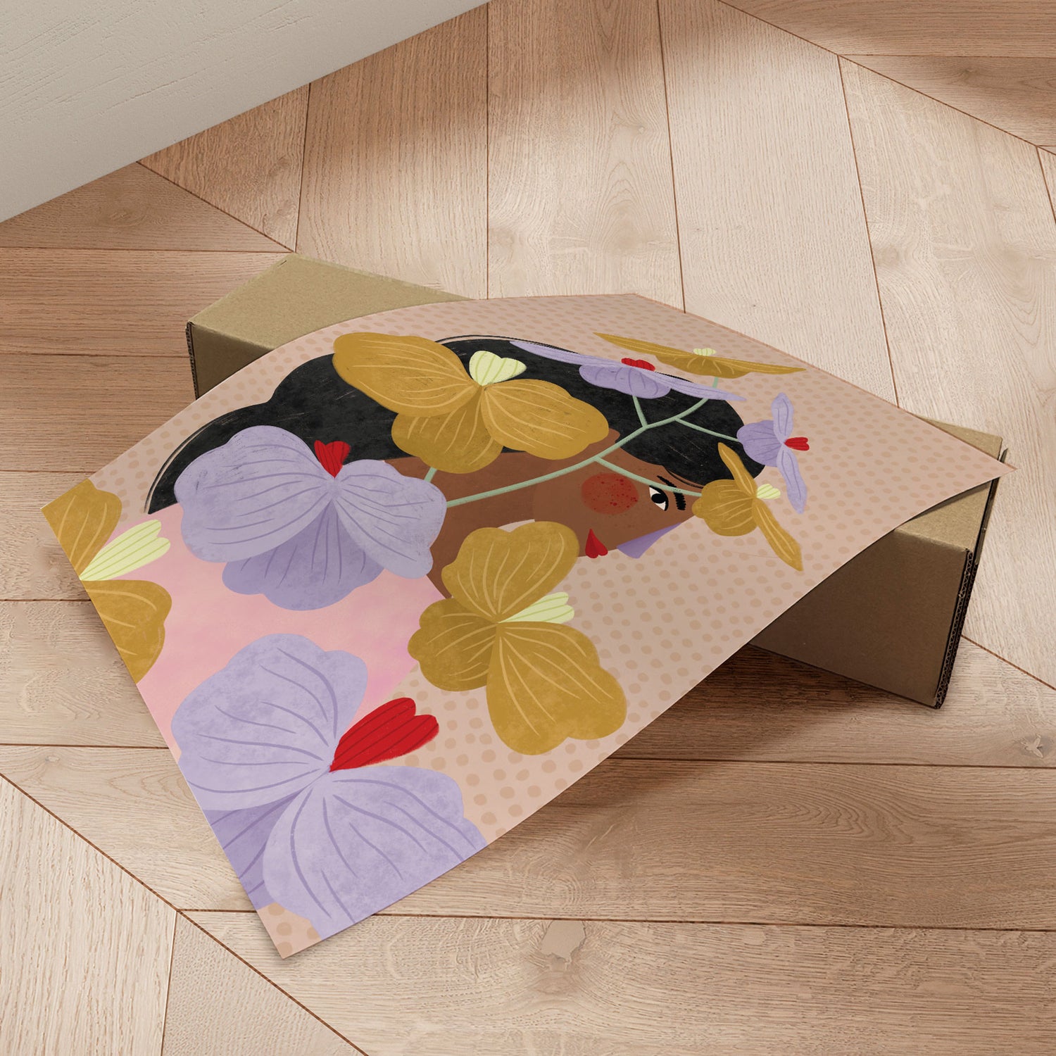 Plakat - Hidden Behind Yellow Purple Flowers - Bea Müller - Incado