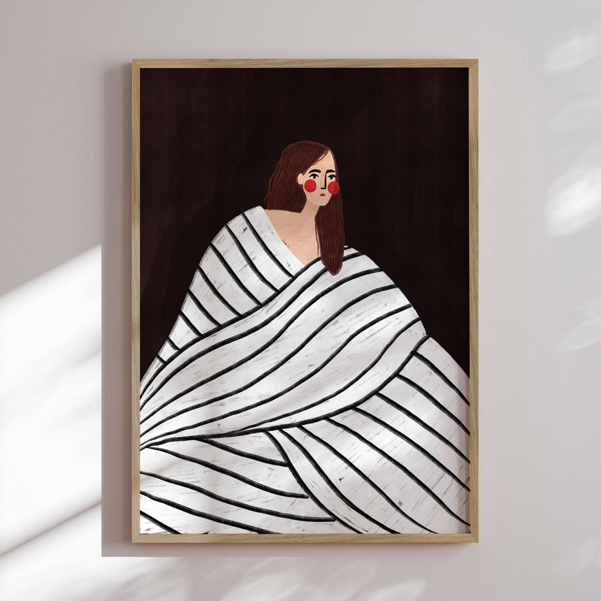 Plakat - The Woman With Black and White Stripes - Bea Müller - Incado