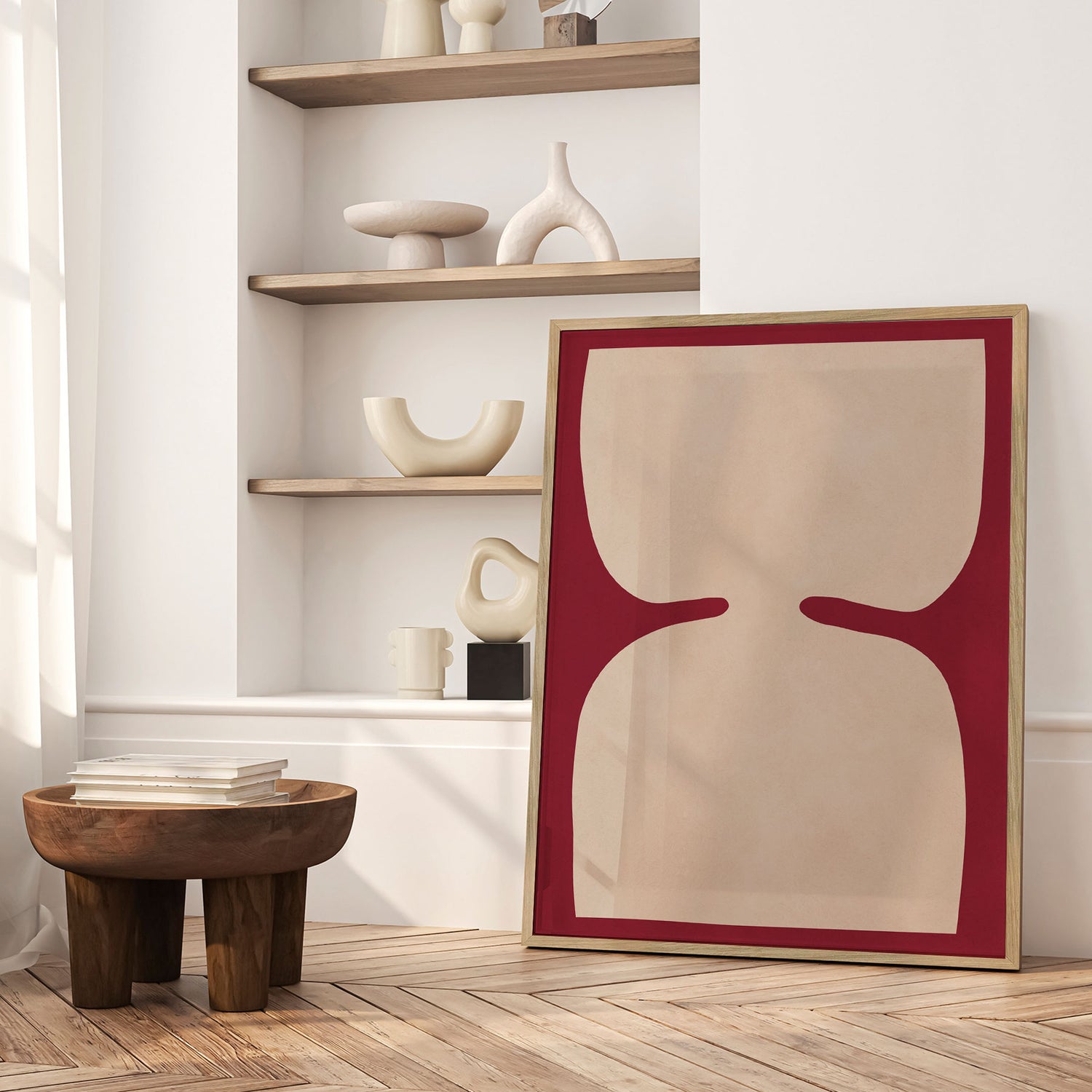 Plakat - Minimalist Beige Shapes - Vitor Costa - Incado