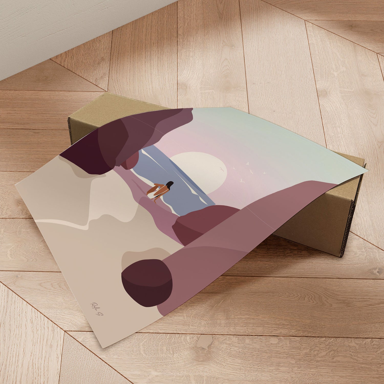 Plakat - Serene Sunset Gaze - Ralu S - Incado