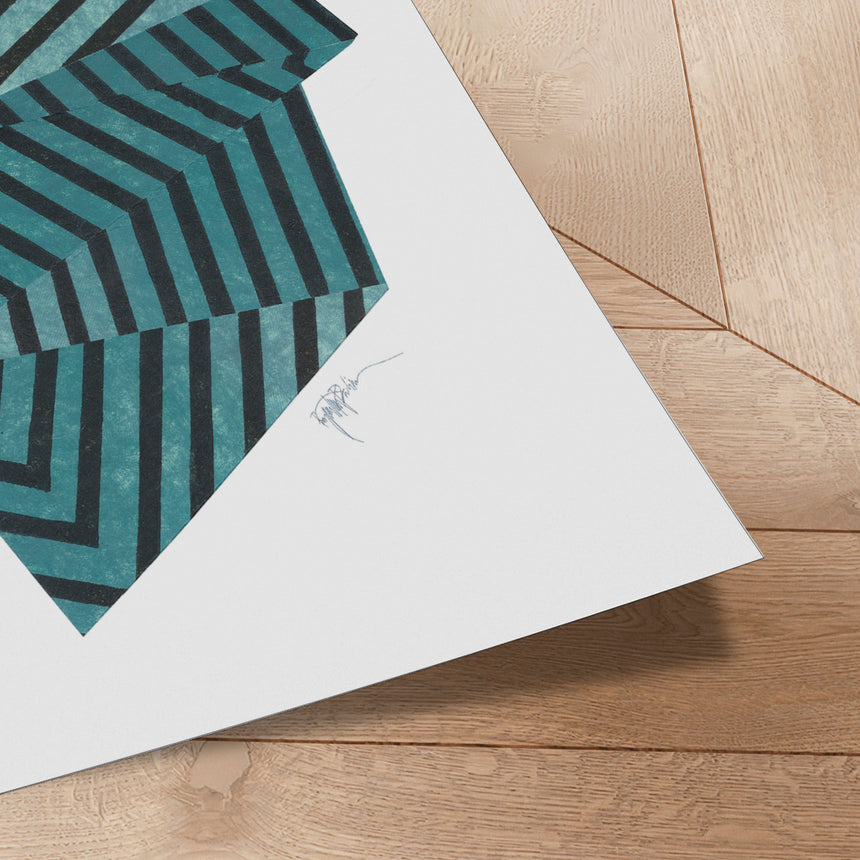 Plakat - Zen Stone IV. (blue version) - Paulina Vårregn - Incado