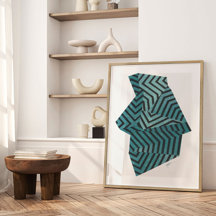 Plakat - Zen Stone IV. (blue version) - Paulina Vårregn - Incado