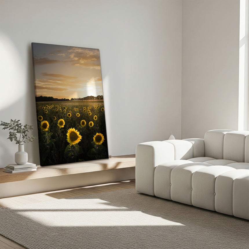 Lærredstryk - Golden Sunflower Field - Christian Lindsten