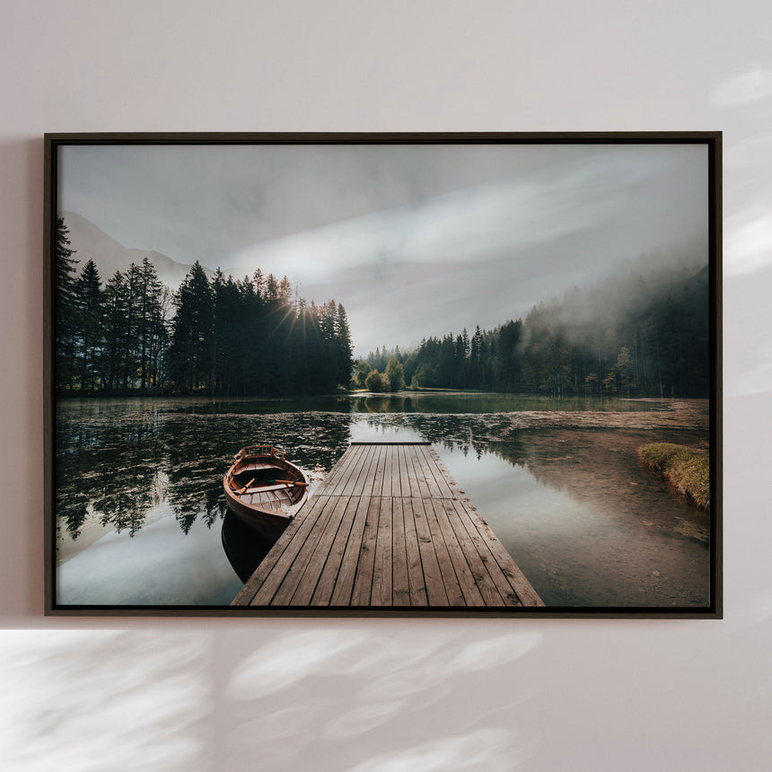 Lærredstryk - Tranquil Lake Dock - Jakob Remar