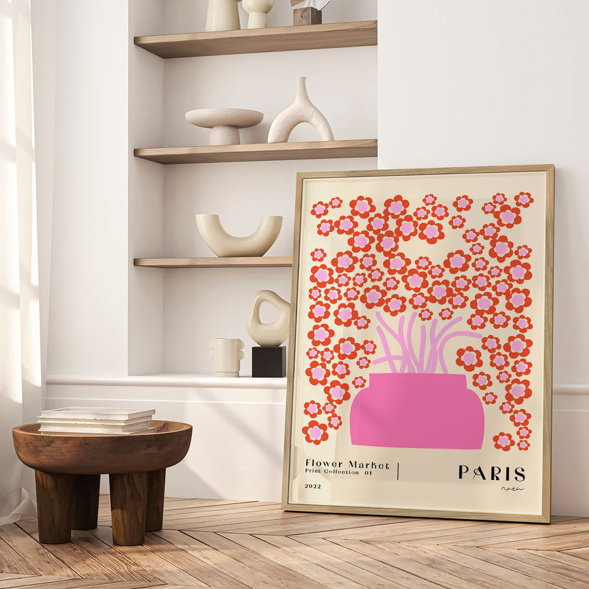 Plakat - Flower Market Paris - NKTN