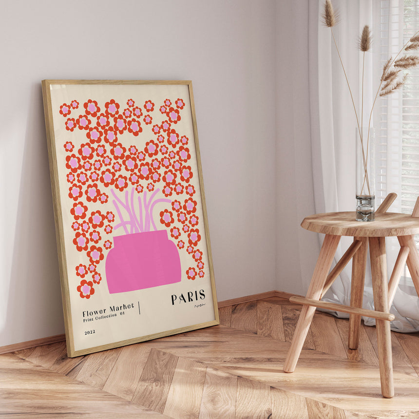 Plakat - Flower Market Paris - NKTN