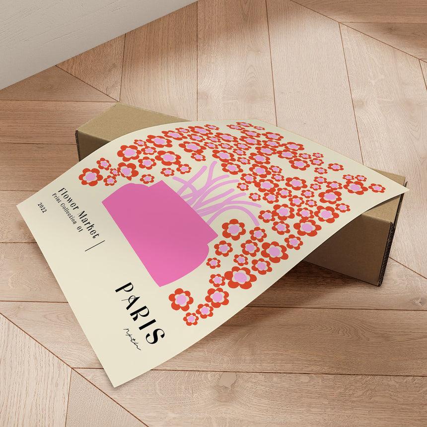 Plakat - Flower Market Paris - NKTN