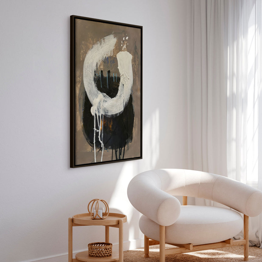 Håndlavet maleri med ramme - Fresh Start III - Afranio Raposo - Mixed media