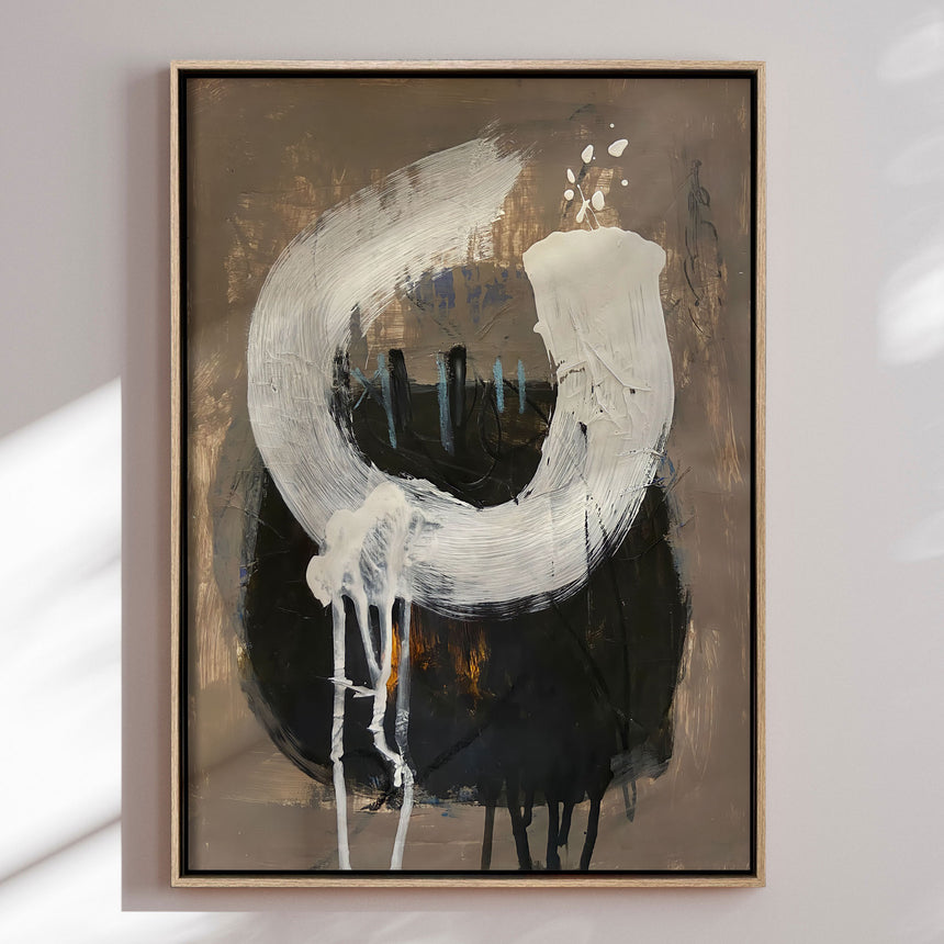 Håndlavet maleri med ramme - Fresh Start III - Afranio Raposo - Mixed media