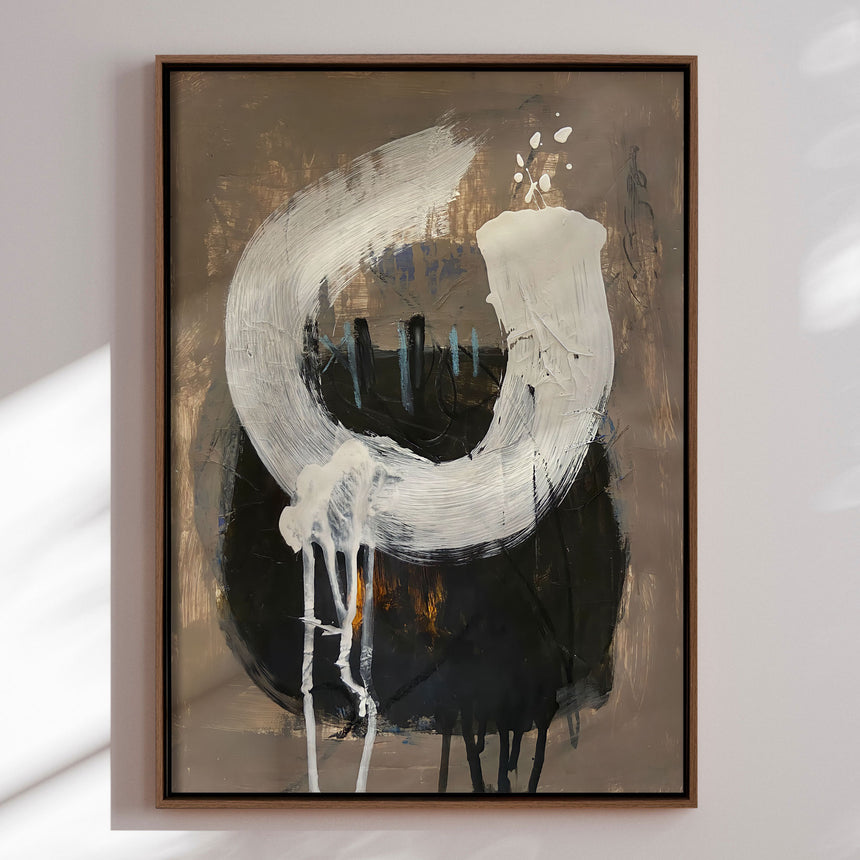 Håndlavet maleri med ramme - Fresh Start III - Afranio Raposo - Mixed media