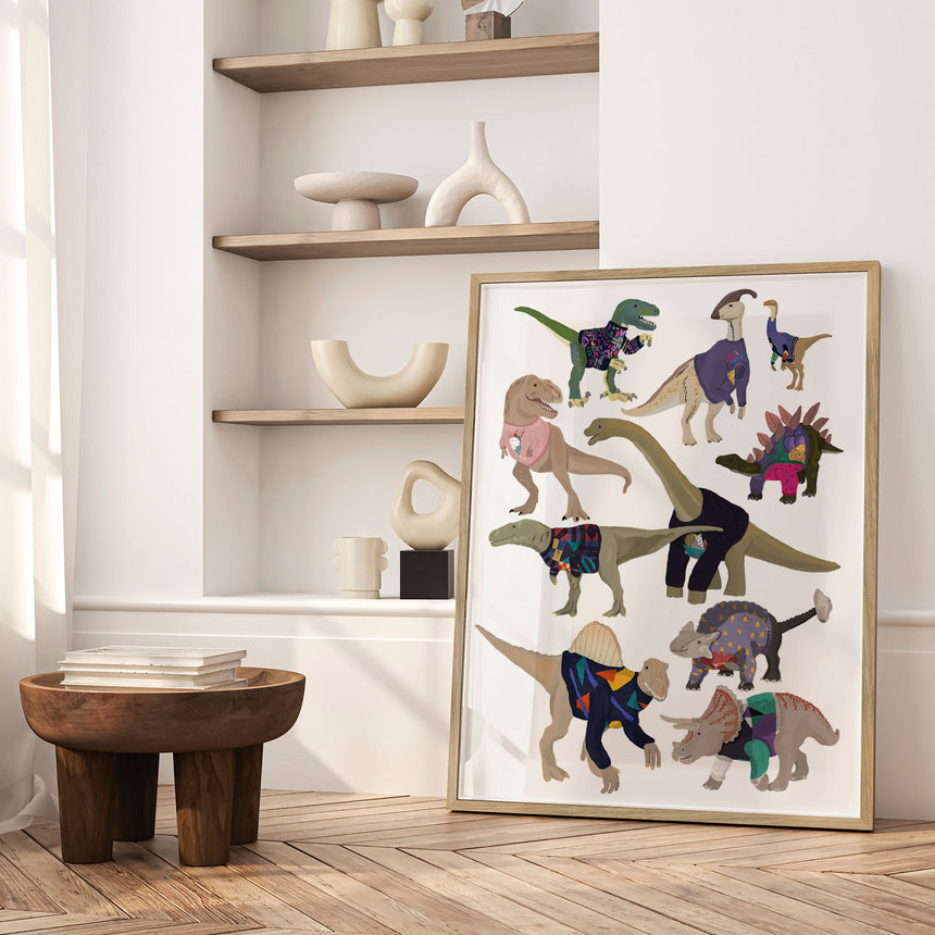 Plakat - Whimsical Dinosaur Sweaters - Hanna Melin