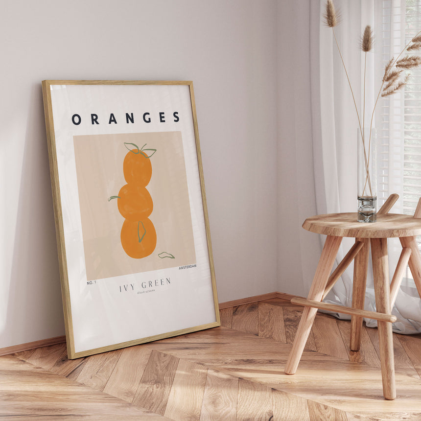 Plakat - Minimalist Orange Stack - Ivy Green Illustrations